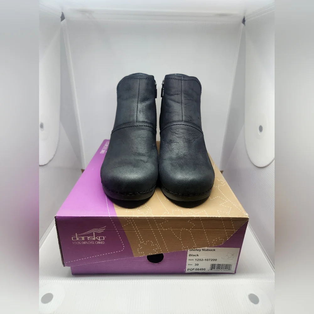 Dansko Shirley Nubuck Black Sz 39 - Picture 3 of 9
